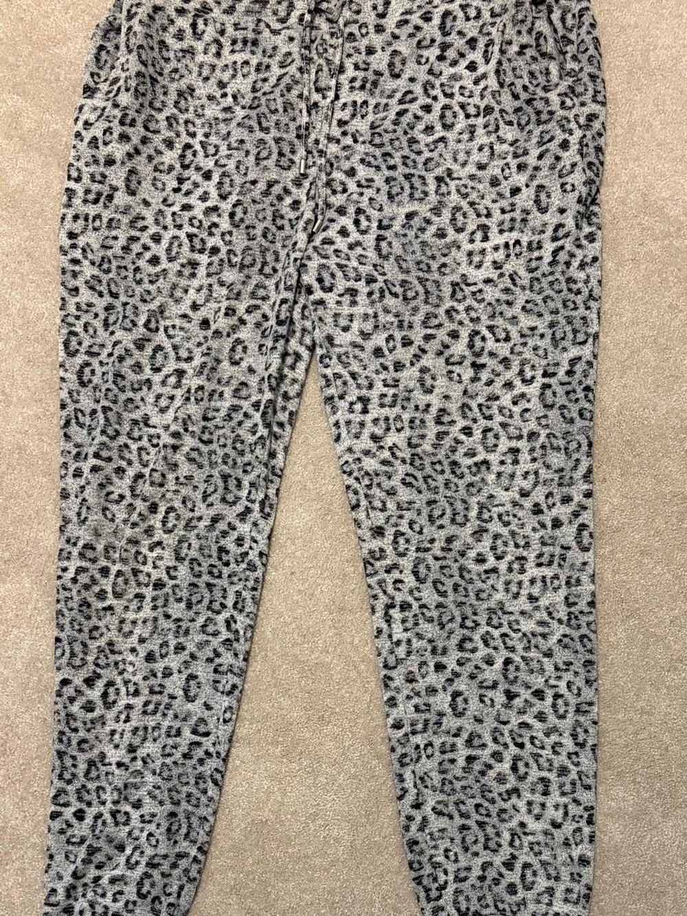 Chico's Gray Leopard-Print Joggers